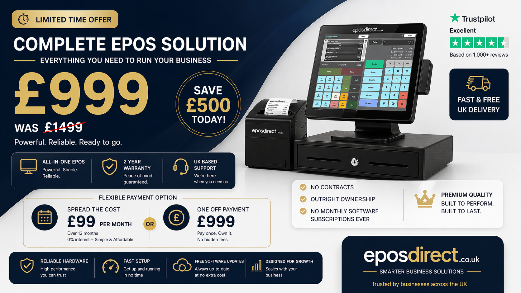 Cheap EPOS System UK: How to Avoid Hidden Charges and Locked Contracts — Own It Outright